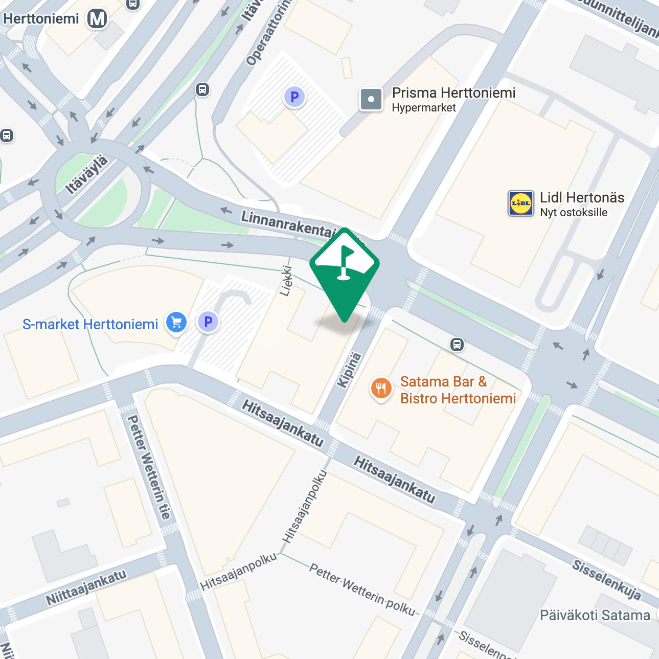 Simugolf sijainti kartalla